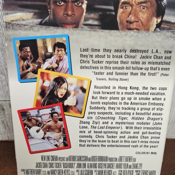Rush Hour 2 VHS Tape Jackie Clan Chris Tucker - Picture 5 of 5